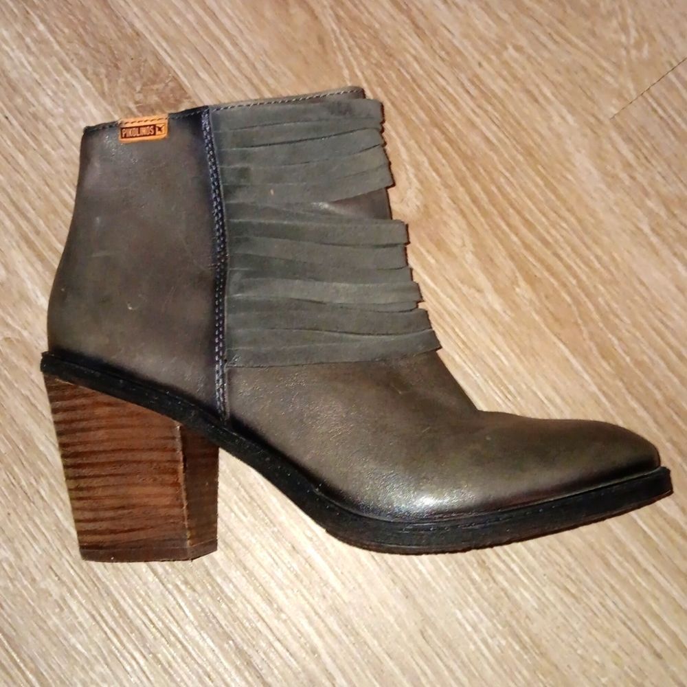 Pikolinos Alicante Heeled Ankle Boot 41 Olive Green